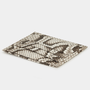 Картхолдер кожаный, питон натурального цвета