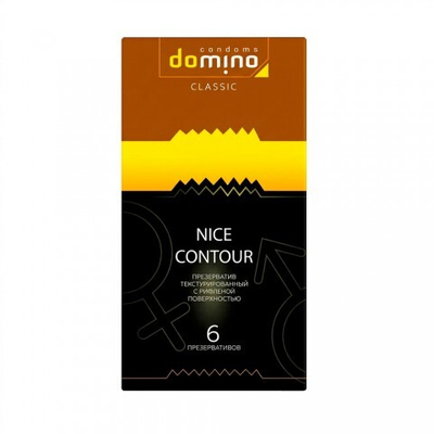 Презервативы DOMINO CLASSIC Nice Contour, с рифленой поверхностью, 6 шт