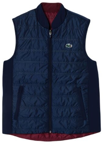 Женская теннисная жилетка Lacoste Sport Reversible Golf Vest - navy blue/bordeaux