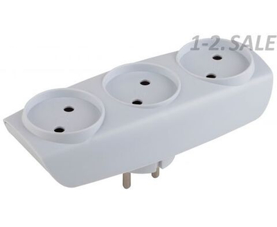 ЭРА разветвитель (тройник) 3 роз. 16А белый (поликарбонат) SP-3-W 1642