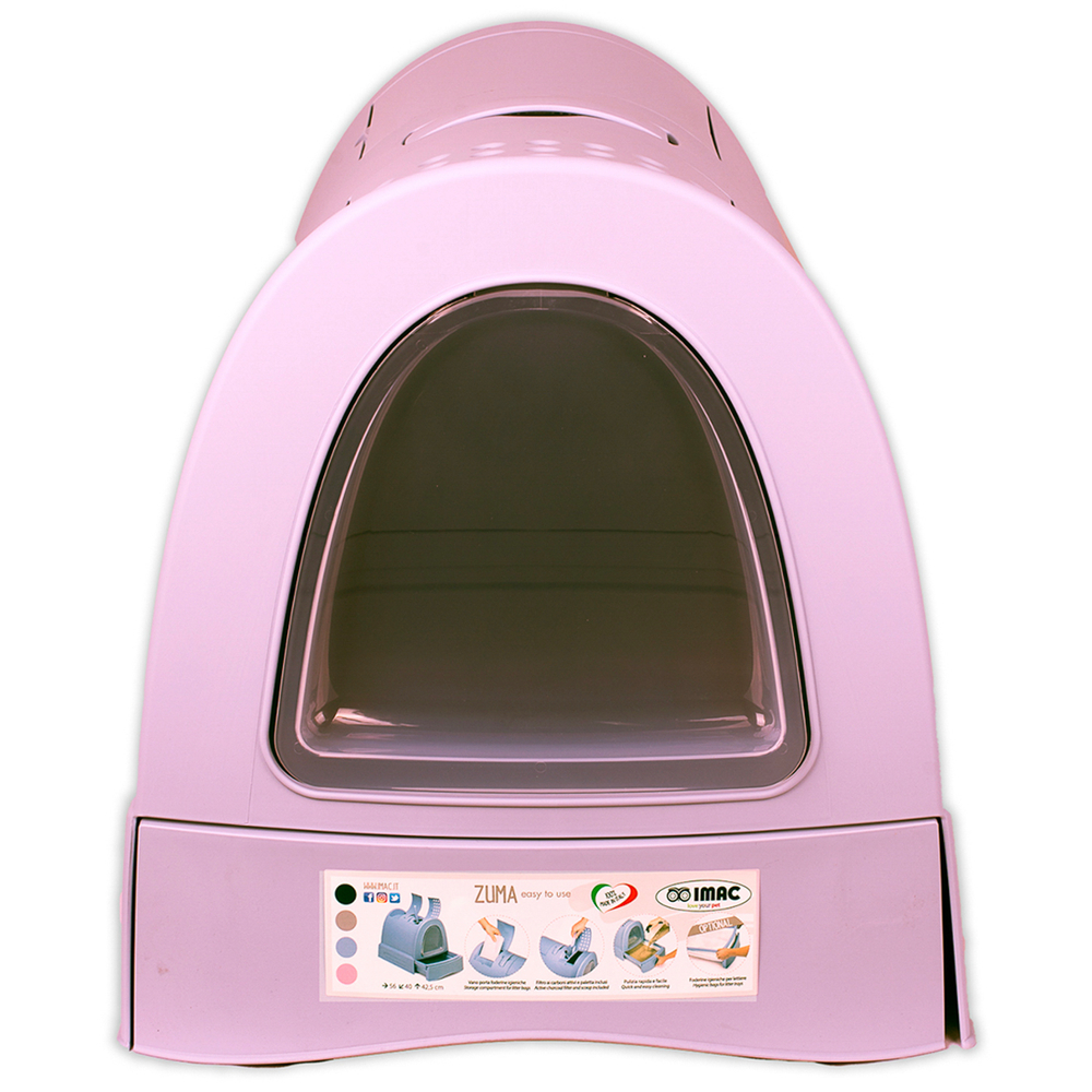 IMAC био-туалет для кошек ZUMA 40х56х42,5h см розовый