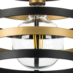 735010 Подвес EPSILON 1х40W E27 ЧЕРНЫЙ/ЗОЛОТО