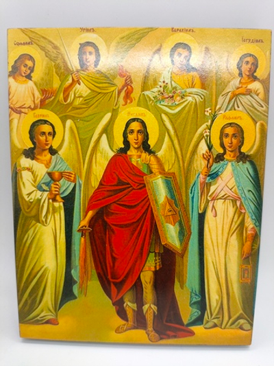 Собор Архангела Михаила 16х13 икона на левкасе