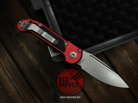 Нож Microtech GRN LUDT Gen III Standard S/E RED - клинок серый, красная рукоять