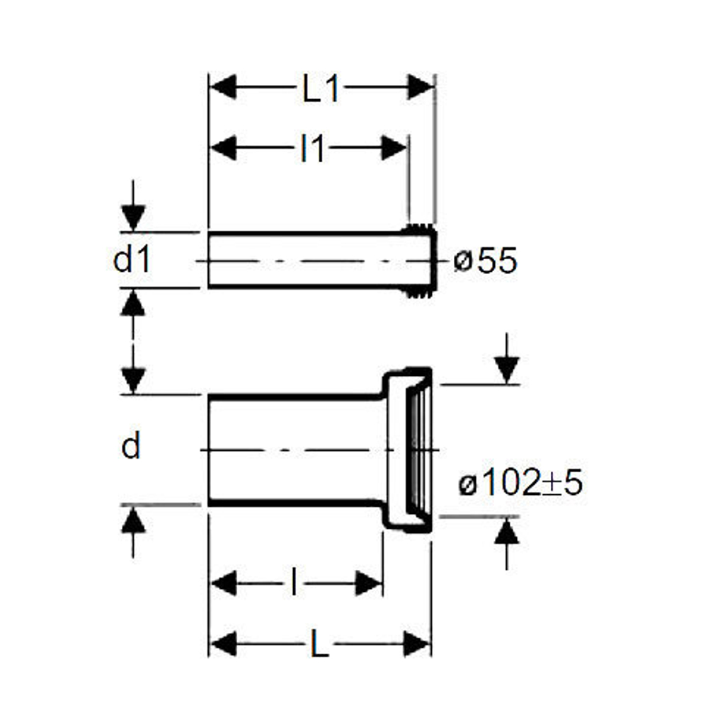 Соединительный комплект Geberit для подвесного унитаза из ПНД