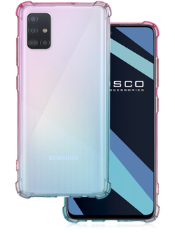 Чехол ROSCO для Samsung Galaxy A51 оптом (арт. SS-A51-HARD-TPU-PINK-BLUE)