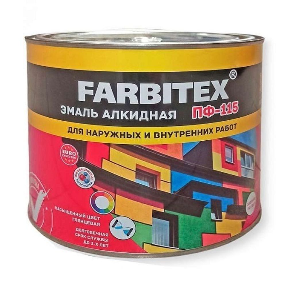 Эмаль ПФ-115 синяя FARBITEX 1,8 кг