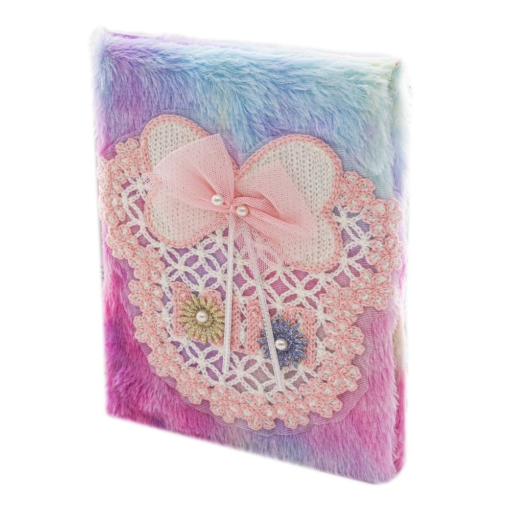 Записная книжка 15,0 см * 20,5 см, 7БЦ, Alingar, плюш, аппликация, 80 л, клетка, "Бант" Записная книжка 15,0 см * 20,5 см, 7БЦ, Alingar, плюш, аппликация, 80 л, клетка, "Бант"