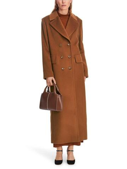 Marc Cain Пальто двубортное из стриженой шерсти