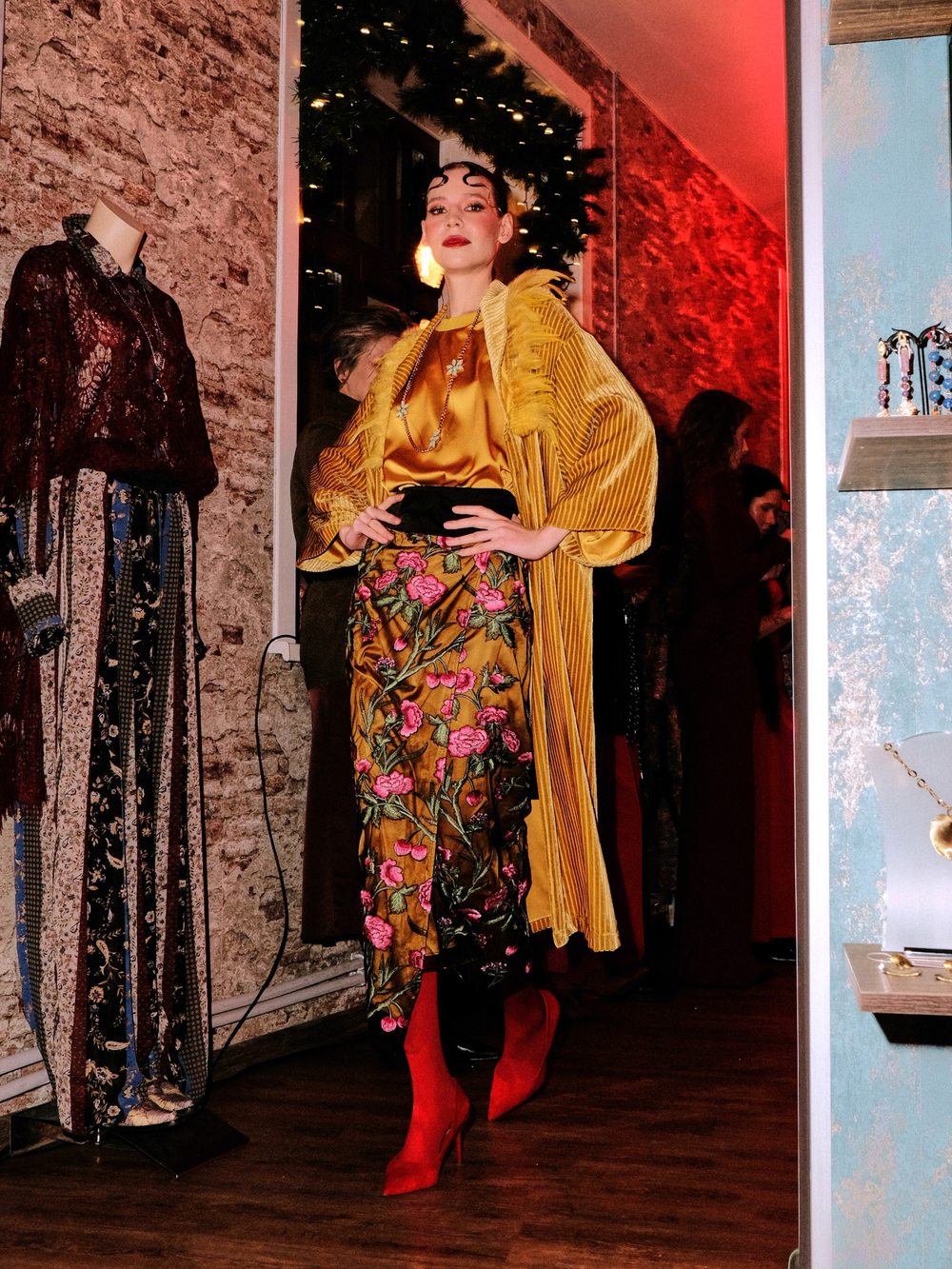 Халат кимоно бархатный