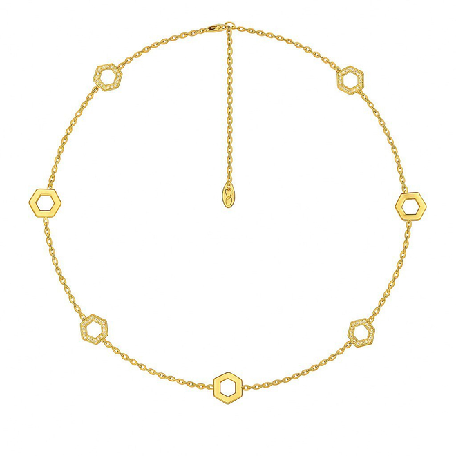 Колье Сотуар Geo Gold Short