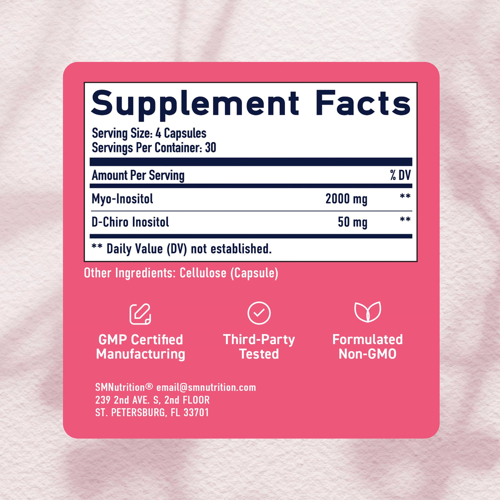 SMNutrition, MYO и D-хироинозитол, 120 капсул