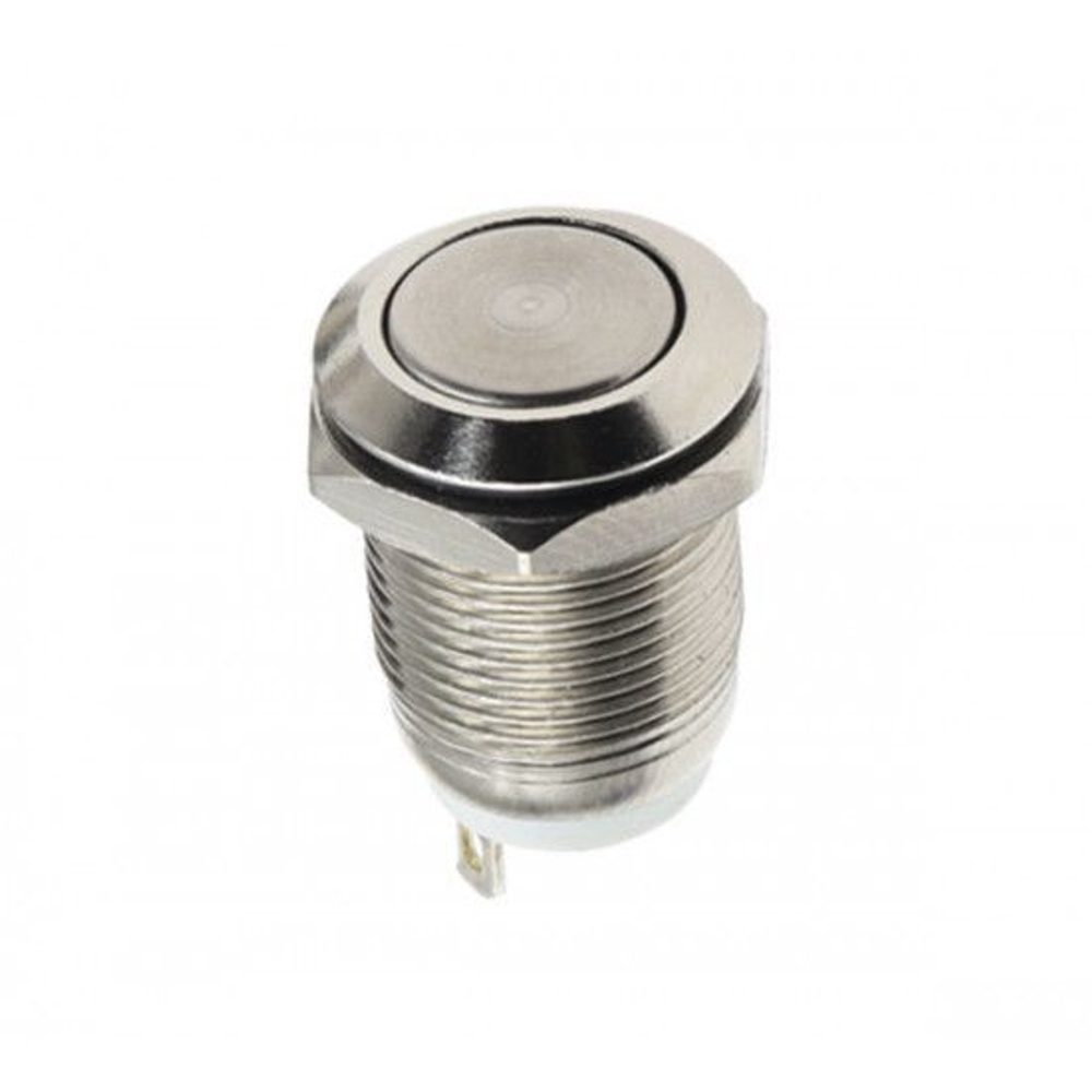 Кнопка металлическая с фиксацией 12мм