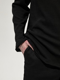 Лонгслив "Фуфайка". Черный