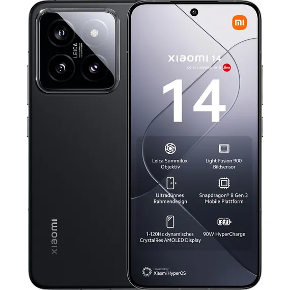 Смартфон Xiaomi 14 16 ГБ | 512 ГБ («Черный» | Black) (версия Global)