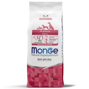 Сухой корм Monge Dog Speciality Line Monoprotein All Breeds Beef and Rice для взрослых собак всех пород, из говядины с рисом