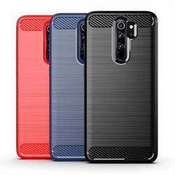 Чехол для Xiaomi Redmi Note 8 Pro цвет Red (красный), серия Carbon от Caseport