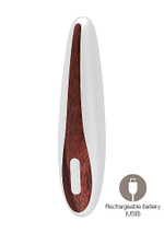 Перезаряжаемый вибромассажер Lina - 15,3 см. (Цвет: белый)