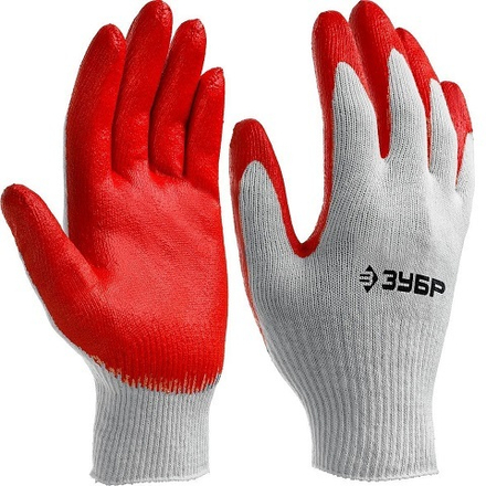 ЗУБР УНИВЕРСАЛ, L-XL, х/б перчатки с нитриловым обливом, маслобензостойкие, 13 класс (11458-XL)