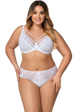 Трусы-слипы из кружева и сетки (Размер: S) (Цвет: белый)