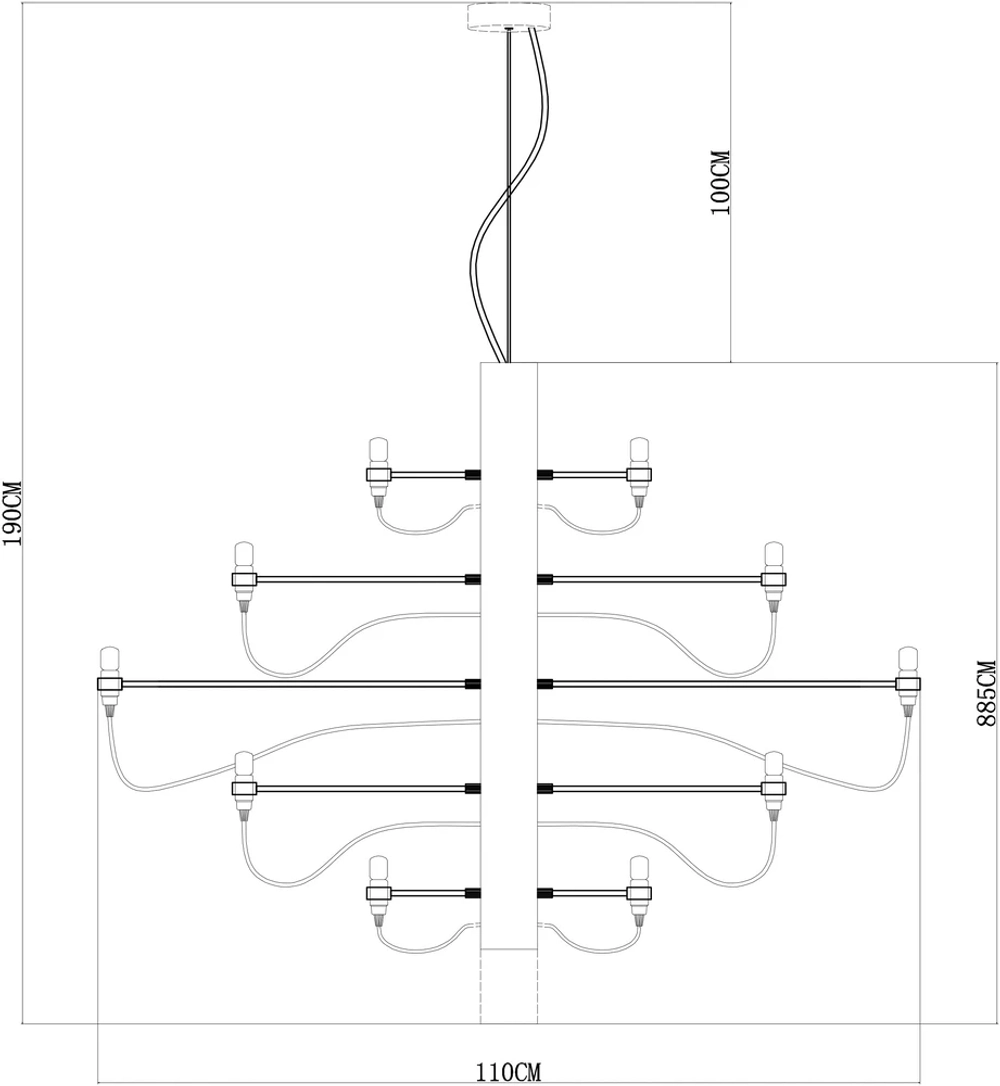 Подвесная люстра Divinare MOLTO 8030/17 LM-50