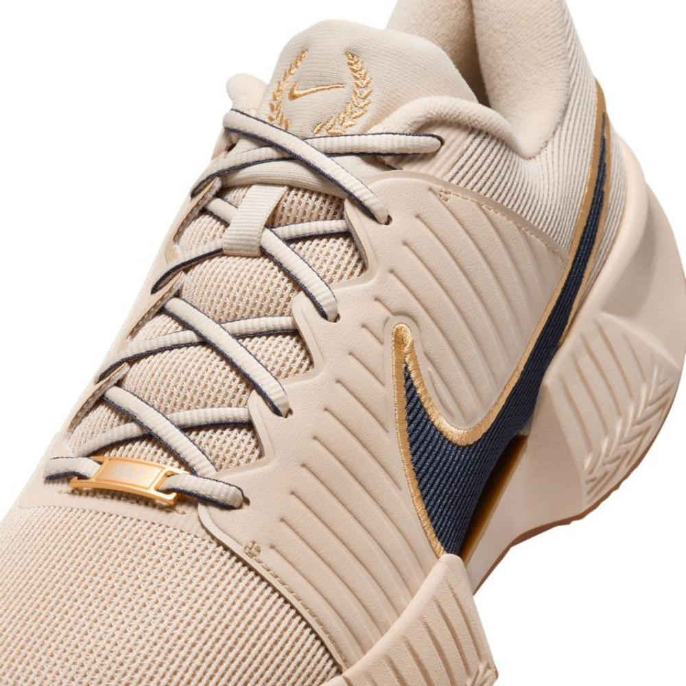 Мужские кроссовки теннисные Nike Zoom GP Challenge Pro Clay Premium - Бежевый, небесный, Золотой