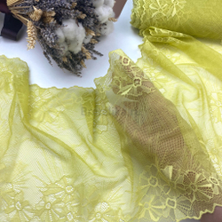 Кружево эластичное бледно-желтое 22 см