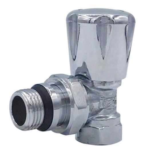 Вентиль регул. УГЛ ВЕРХ 1/2 с кольцом ХРОМ ViEiR (80/1шт)