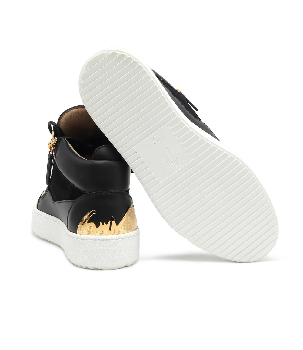 Кожаные кроссовки Giuseppe Zanotti - черный(RM30056)