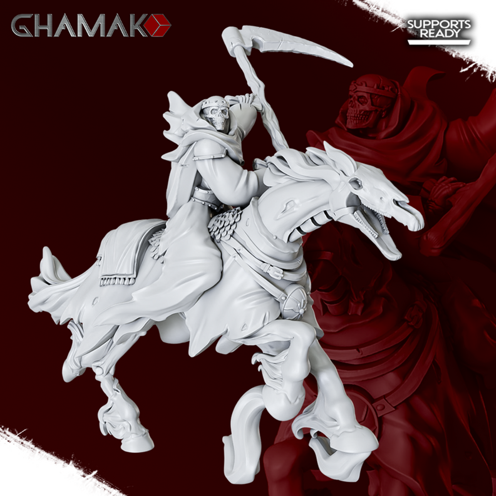 Grand Alliance Death Nighthaunt Hexwraiths Мертвый всадник с косой №5 миниатюра для dnd, днд, pathfinder, фентези, Настольная игра, НРИ, Варгейм, РПГ