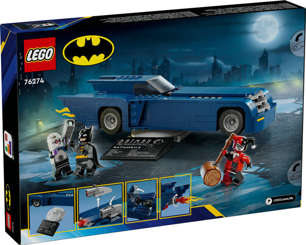 Конструктор LEGO DC Batman 76274 Бэтмен на Бэтмобиле против Харли Квинн и Мистера Фриза
