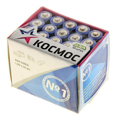 Элемент питания Космос LR03 box/20 (комплект 20 шт)