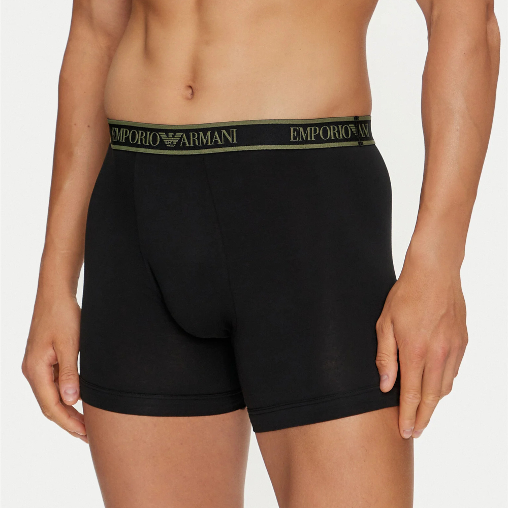 Набор мужских трусов боксеров 3в1 черные Emporio Armani 111473_4F717 21320