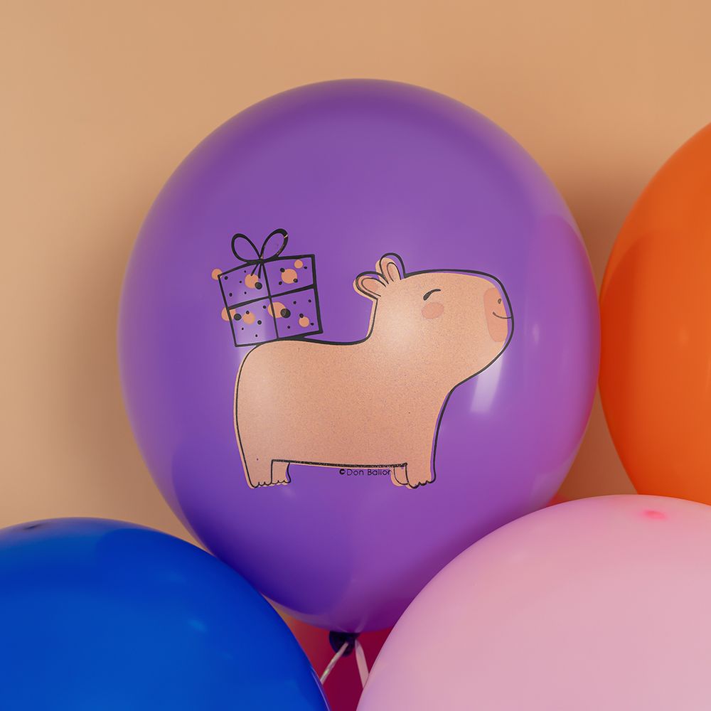 Шар (12''/30 см) Капибары, Ассорти, пастель, 1 ст, 25 шт.