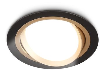 Встраиваемый поворотный точечный светильник 1*GX53 TN51914 BK/GD чёрный/золото Techno Spot GX Standard tech Ambrella