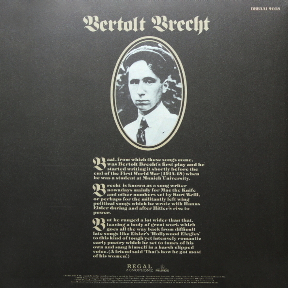 David Bowie / David Bowie In Bertolt Brecht's Baal (10" Vinyl EP)