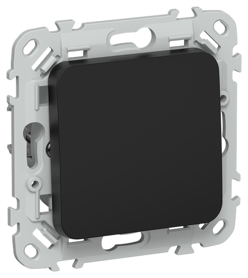 FLITE Выключатель 1-клавишный 2-полюсный 10А ВС6/21-1-2-ФлЧ черный IEK