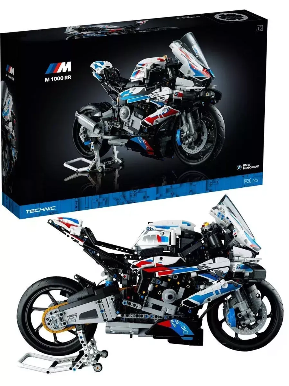 Конструктор Мотоцикл BMW M 1000 RR 1920 деталей 12118