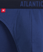 Мужские трусы слипы спорт Atlantic, набор 5 шт., хлопок, светло-зеленые + темно-синие + светло-голубые + индиго + темно-голубые, 5SMP-004