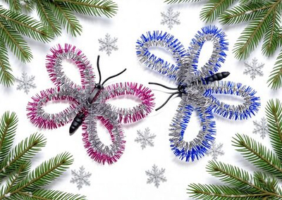 Новогодняя игрушка своими руками от GeniLeo. Бабочка: Новогоднее сияние