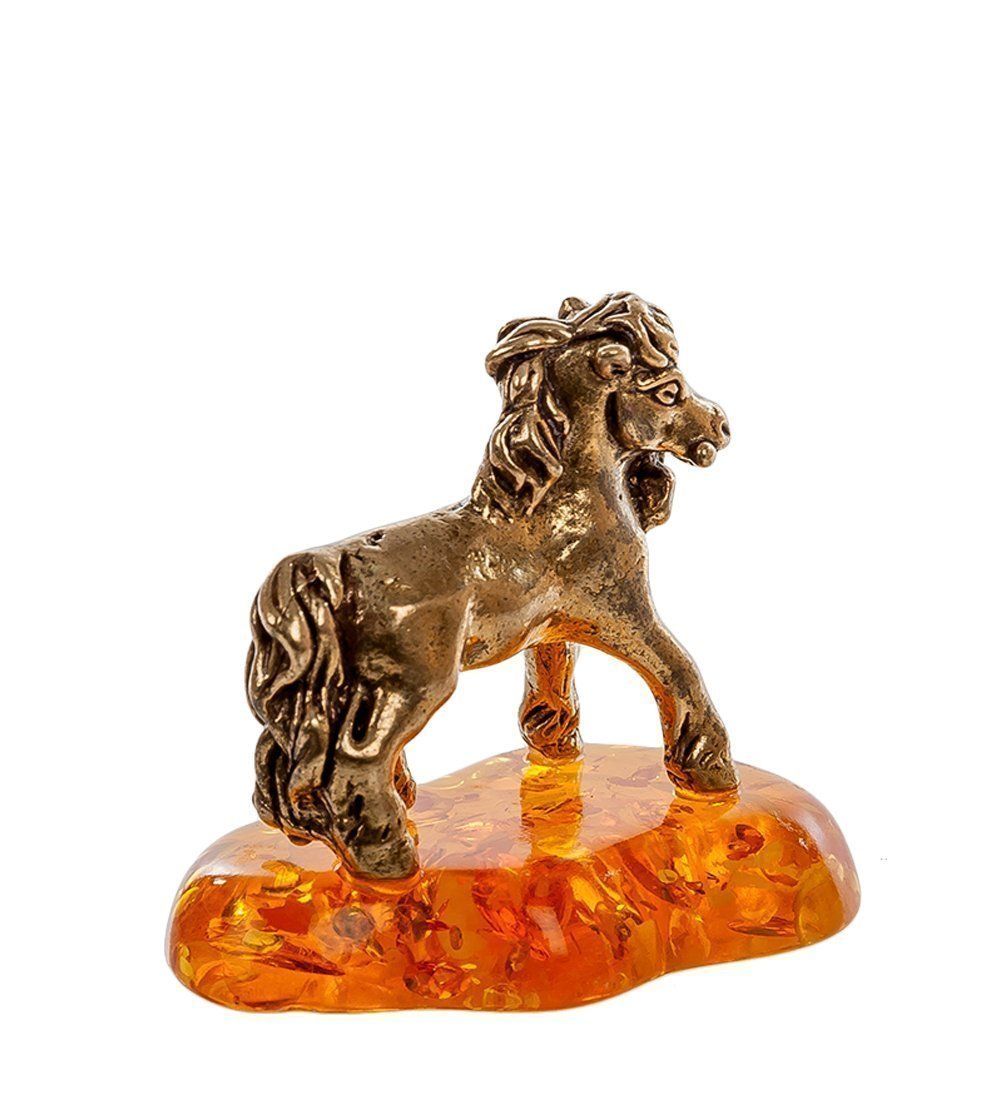 Народные промыслы AM- 513 Фигурка «Пони» (латунь, янтарь)