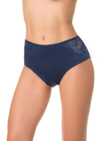 Трусы с высокой линией талии и кружевными вставками (Размер: XL) (Цвет: кремовый)