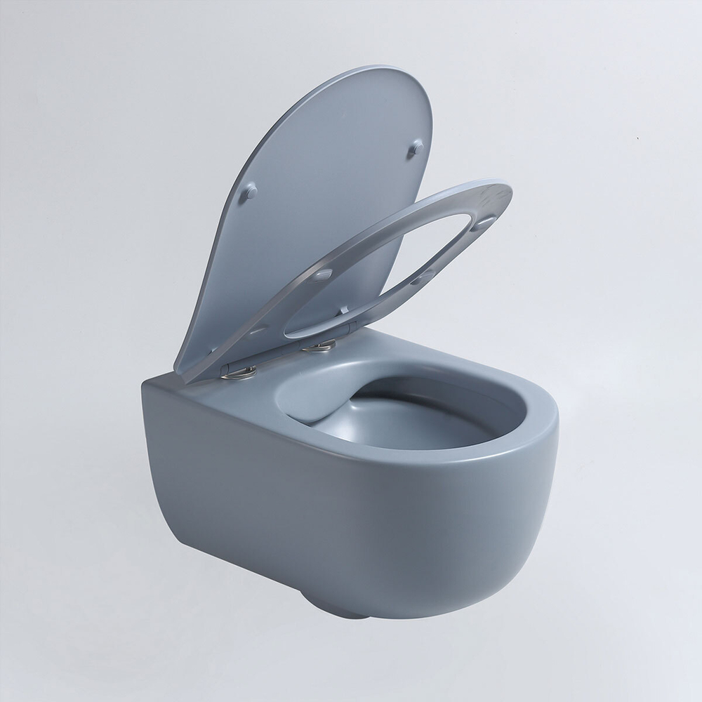 Унитаз подвесной Evo VT1-34SMO безободковый, цвет океан матовый, ультратонкое soft-close сиденье