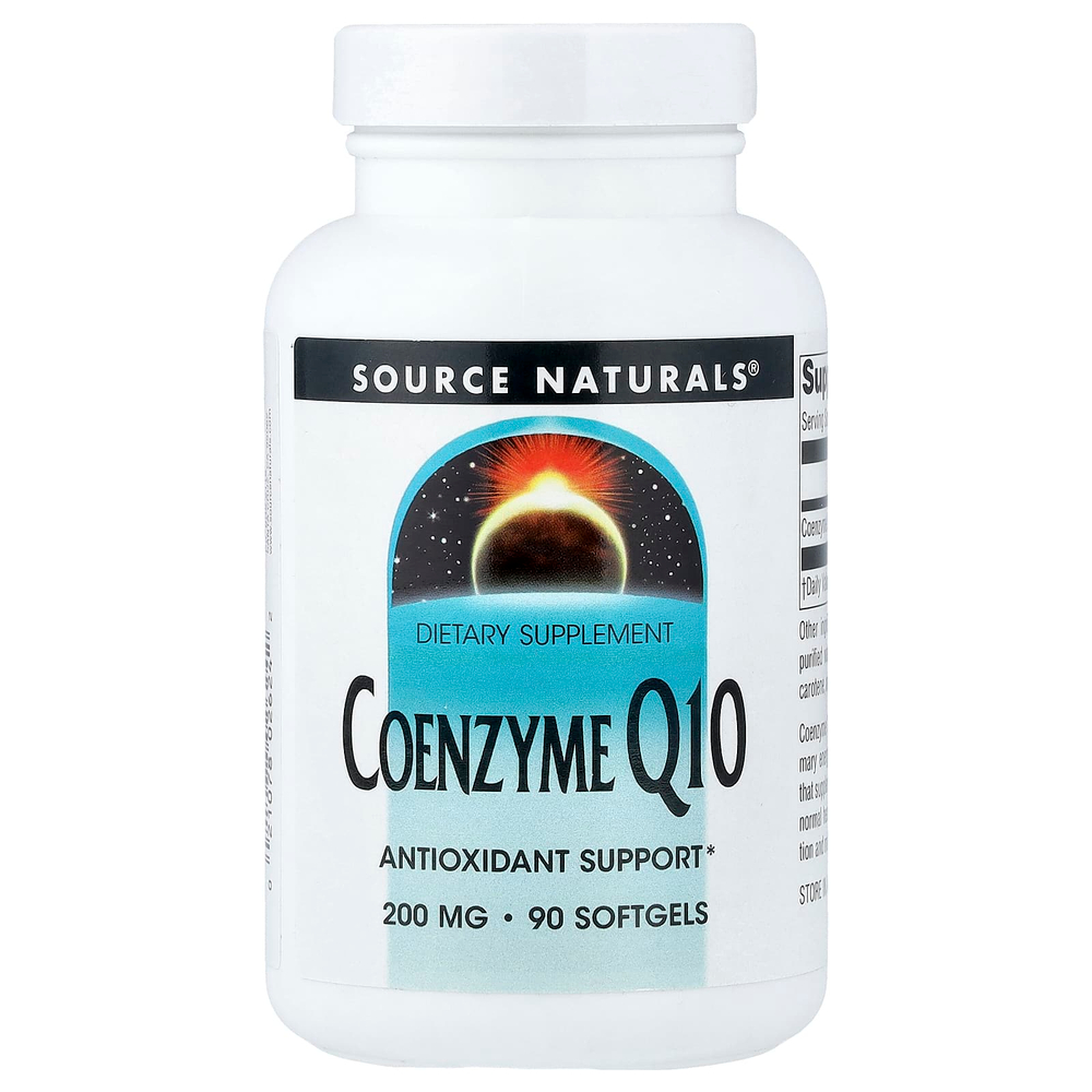 Source Naturals, коэнзим Q10, 200 мг, 90 капсул