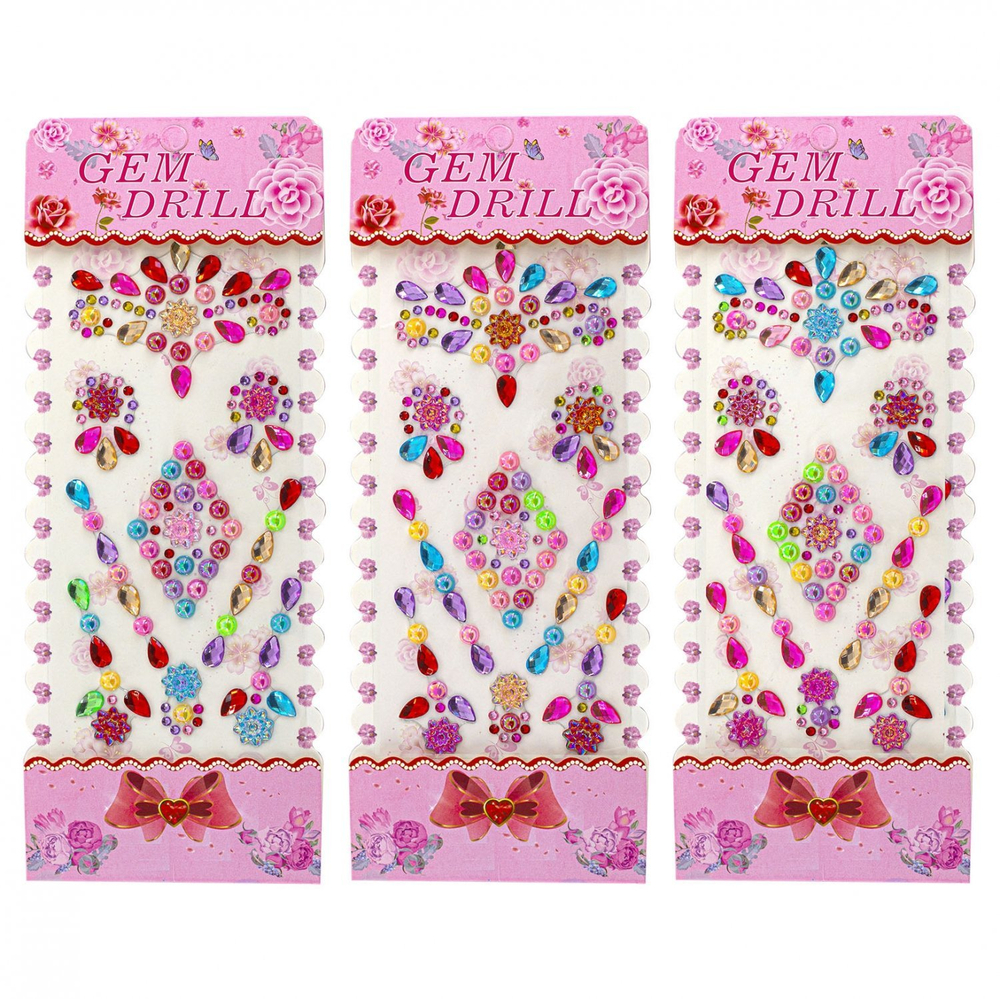 Наклейки-стразы Alingar, акриловые, "Перламутровые капли", пакет с европодвесом