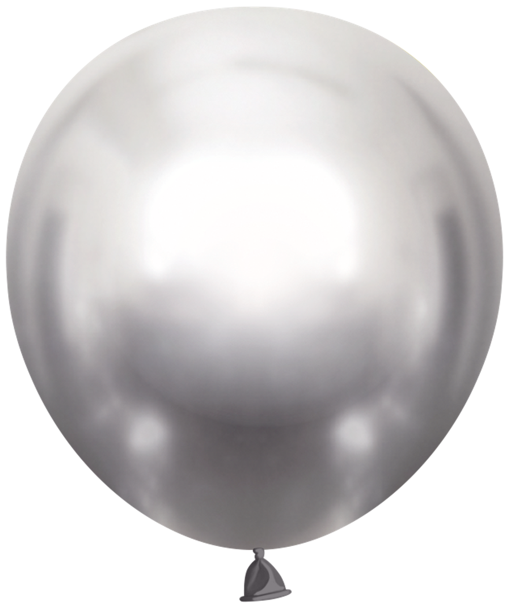 Шар (18''/46 см) Серебро, хром, 1 шт.