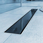 Трап для душа черное глянц. стекло 700*70 Evolux Glass ZEISSLER