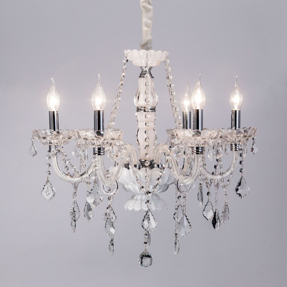 Citilux Финка CL353161 Люстра стеклянная подвесная Белая