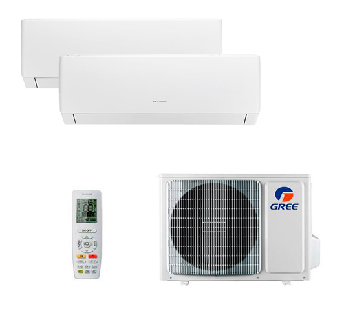 Мультисплит система на 2 комнаты Gree GWH09AGAXA-K6DNA4C/I x 2 / GWHD(18)NK6OO (LC)(LH)
