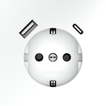 Розетка встраиваемая VOLTUM S70 с заземлением и защитными шторками, 16А, с USB, A+С, (белый матовый)